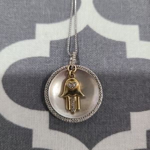 Hamsa Hand Sterling Silver Necklace